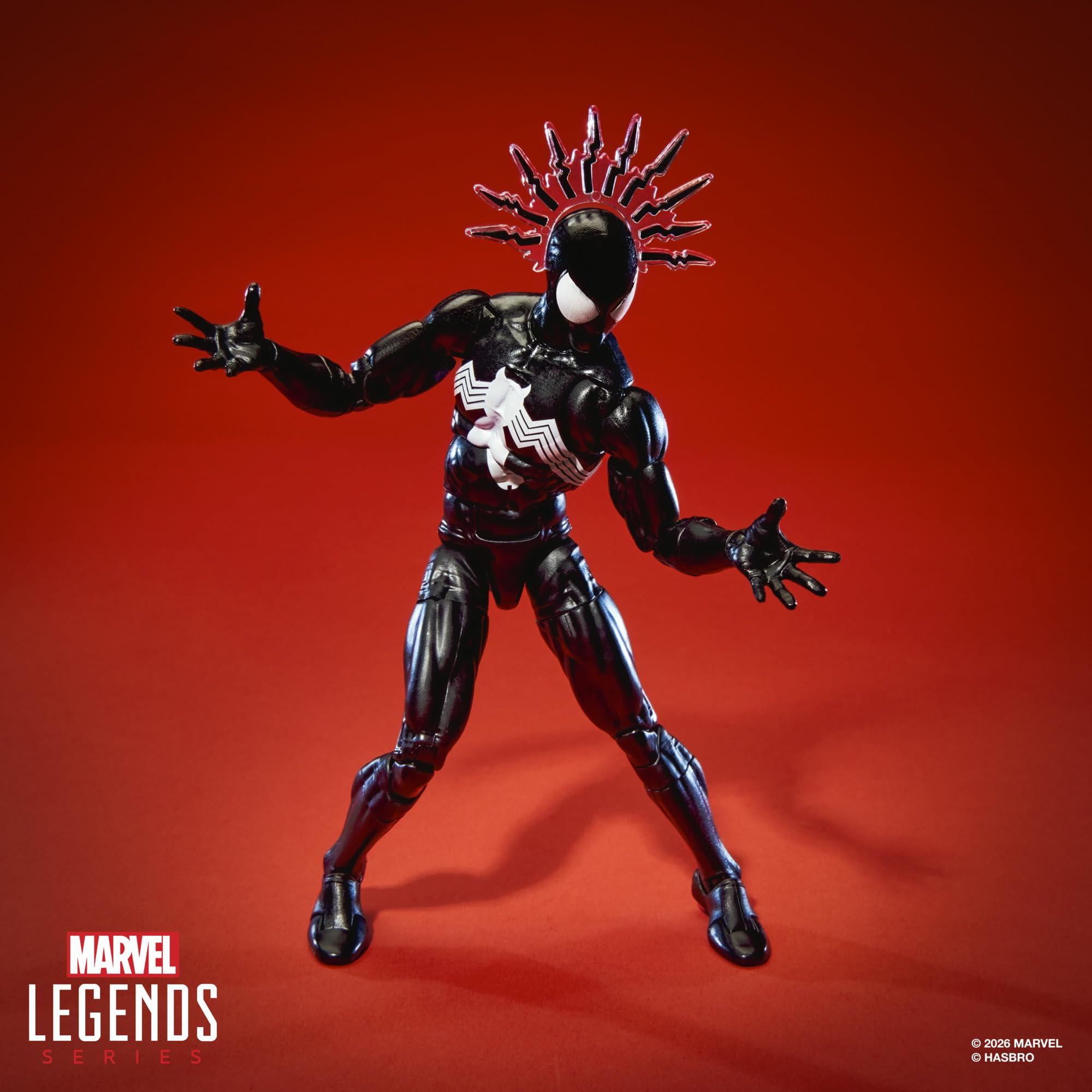 Serie Hasbro Marvel Legends Maximum, Spider-Man simbionte, action figure collezionabile deluxe da 15 cm, ispirata ai fumetti di Spider-Man, con punti di snodo fantastici e accessori spettacolari