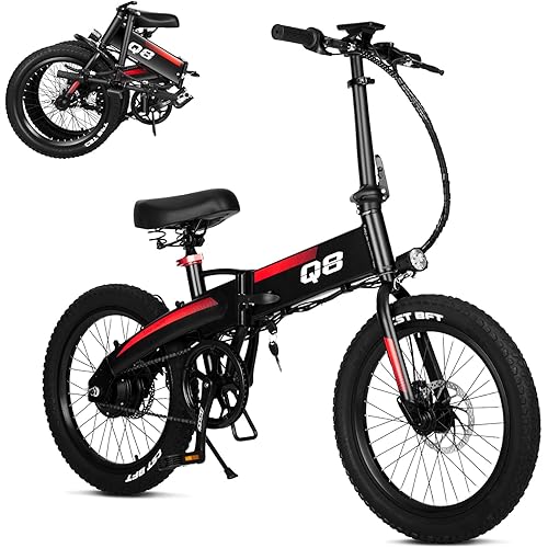 GOKU Electric Bike for Adults 15 Mph with Max 15° Uphill,Folding Ebikes 350W Motor,Shock Absorbers Electric Bicycle,280.8Wh Battery,25 Miles PAS Range