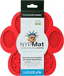 Tapete de Lamber NY PETS Patinha Vermelho para Cachorro