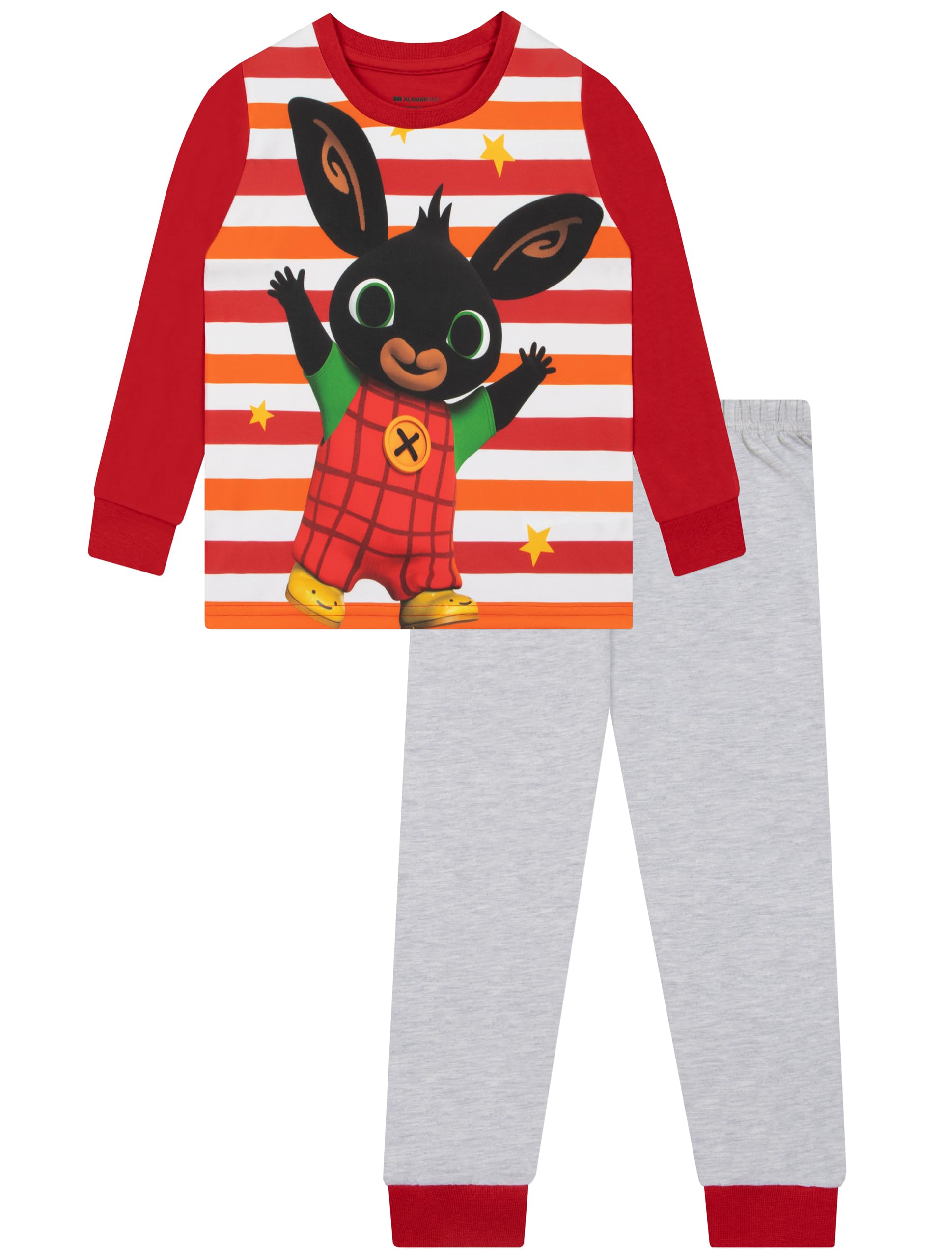 Bing Boys Pyjamas, Top & Bottoms Pjs, Kids Pyjama Set, Red 18-24 Months