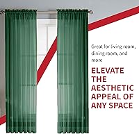 Vista 120 de Sapphire Home - Paneles de cortina (2 unidades), cortinas translúcidas de 54” x 84” (108” de ancho en total), paneles de gasa para dormitorio, sala