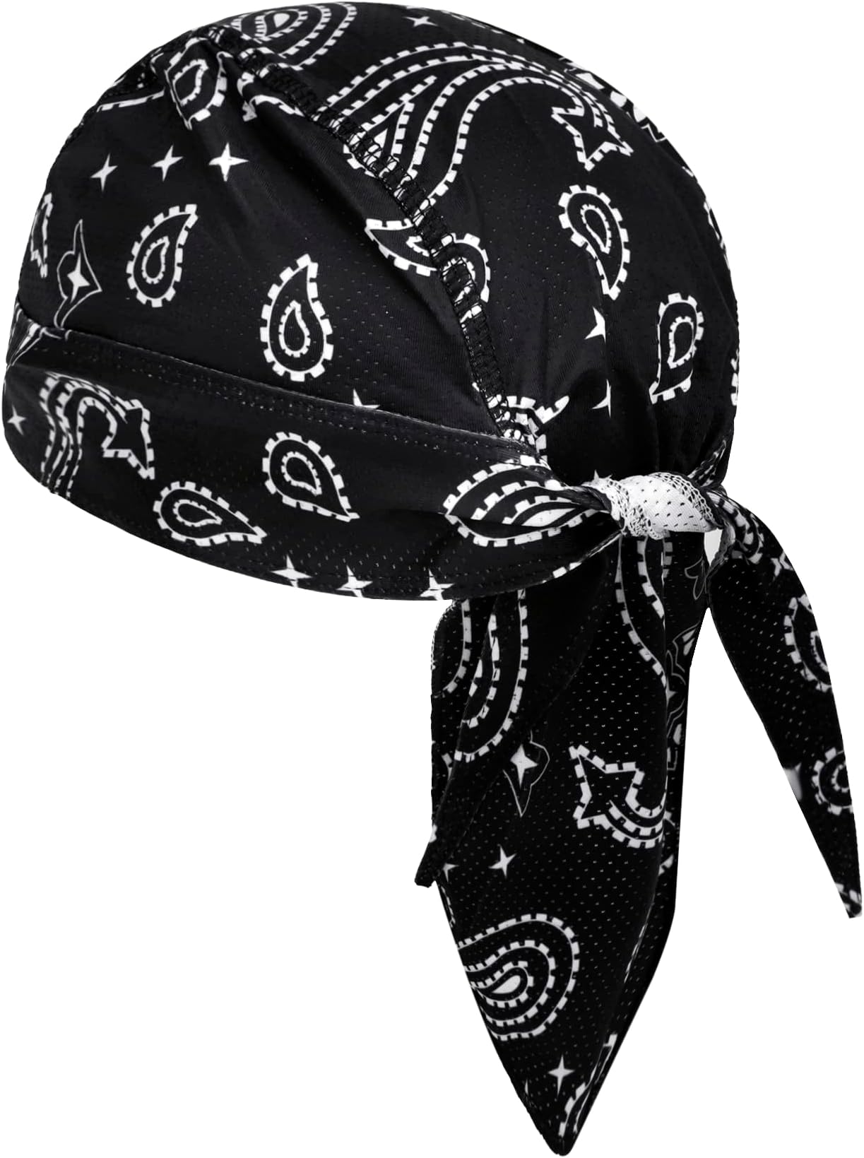Quick Dry Sports Skull Beanie, Summer Thin Mesh Cycling Cap Bandana Moisture Wicking Stretchy Headwear Sun Protection Running Head Wrap Hat Helmet Liner for Men Women