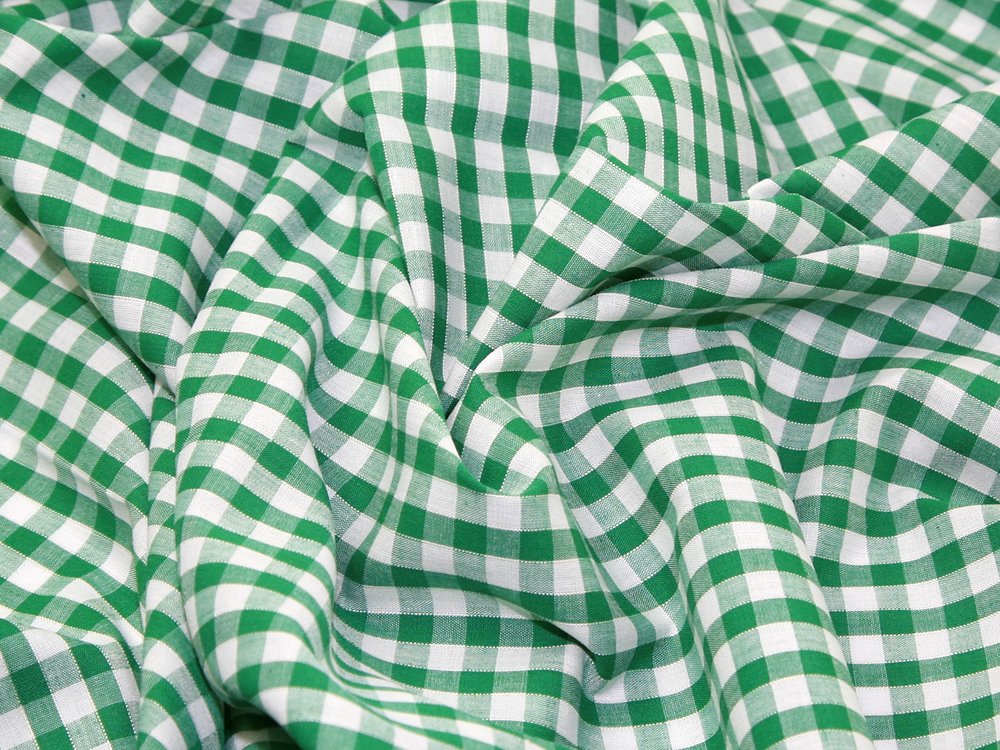 Green Gingham Fat Quarter Check Material ¼” Gingham Check Polycotton Fabric Fat Quarters Check Checked Sewing Patchwork Craft Dorothy 1/4" Chequered Check Fabric