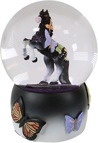 Miniatura 9 de Ebros Gift Trail of Painted Ponies Western Metamorphosis Mariposas, Caballo de Belleza Negro, Globo de Agua con Brillantina de 5.25 pulgadas de