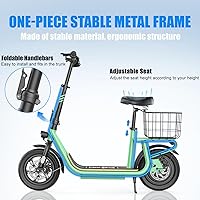 Vista 45 de Caroma Electric Scooter with Seat, Max 30 Miles Range&20MPH Speed, Peak 800/1200W Motor, Foldable Electric Scooter for Adults and Teens, Commuter E