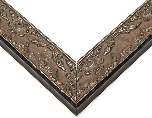 Marco de madera maciza de peltre rústico marrón de 29 x 29 pulgadas de ancho de 1.75 pulgadas Profundidad del marco interior de 0.5 pulgadas Marco