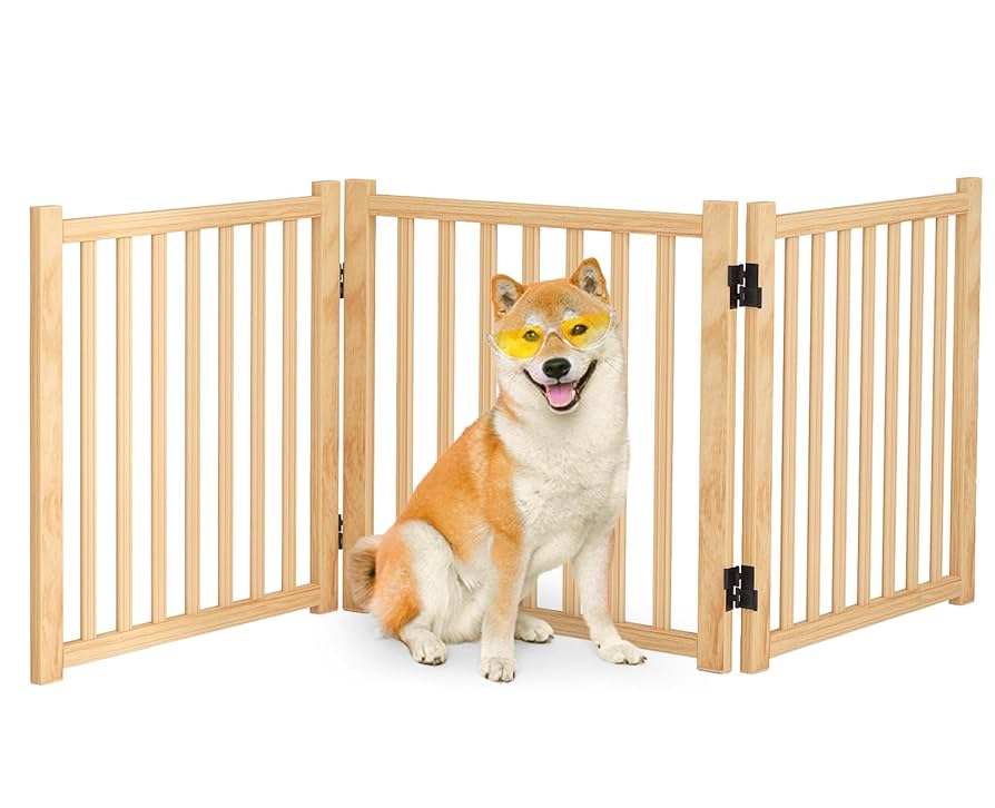 ペットゲート 木製犬ゲート ペットフェンス 高さ58cm 置くだけ　折りたたみ Amazon.co.jp: YOCAN ペットゲート 置くだけ 高さ58cm ペット