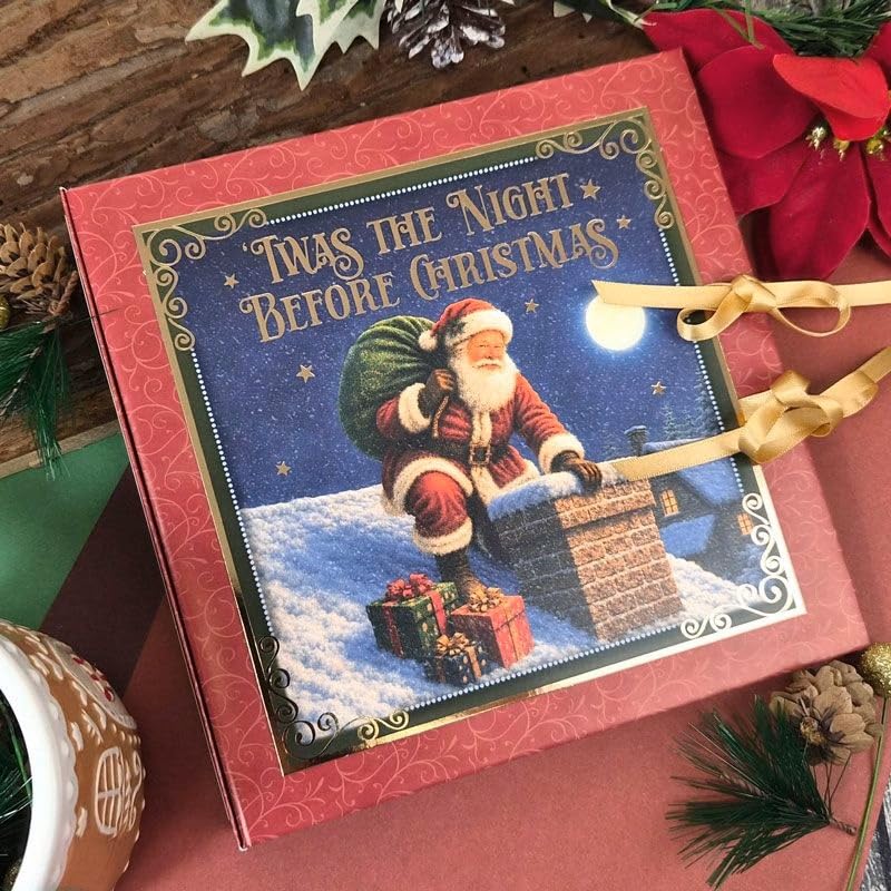 Hunkydory - TWAS the Night Before Christmas Storybook Kit - Makes 1 Interactive Christmas Storybook - NBC109