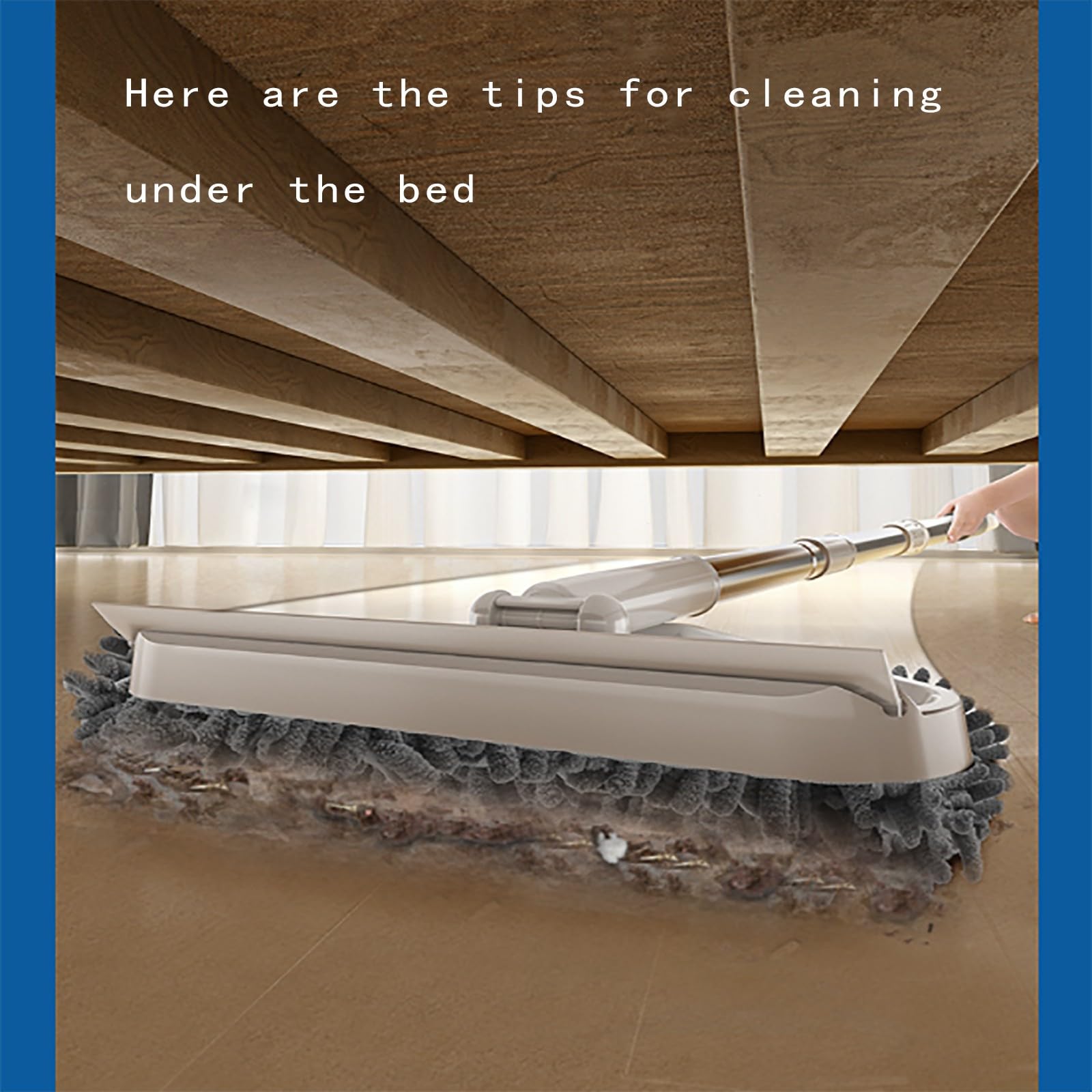 Limpiador de pared con cepillo triangular y mango largo, ideal para suelos de madera dura, laminado, vinilo, cocina y baño, 27 x 180 x 27 cm