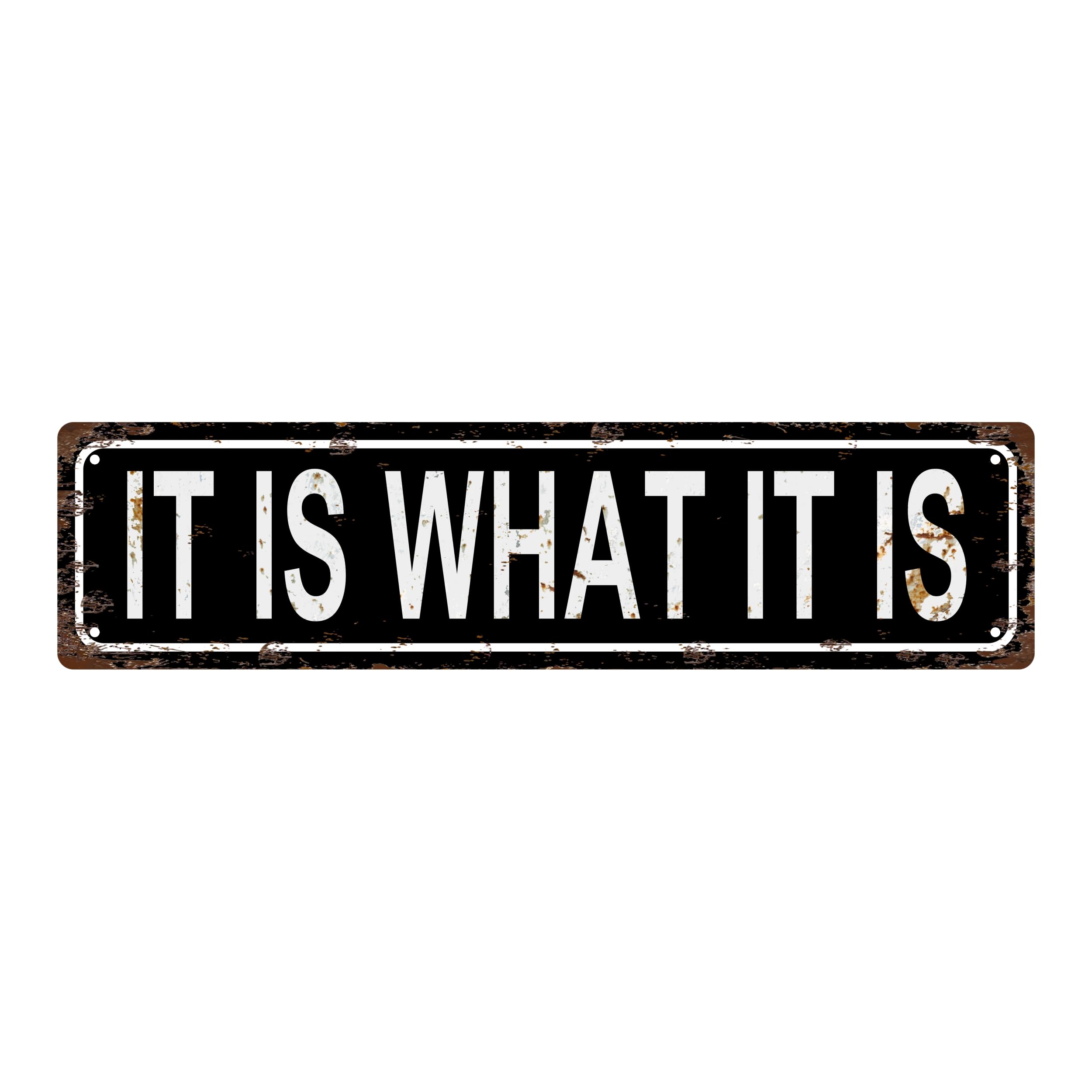 IT is What IT is Opinion Metal Tin Street Sign Bar Cafe Garage Cave Home Room Wall Bathroom Farmhouse Garden Porch Patio Decor,4x16 Inch