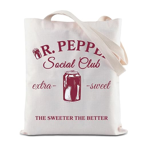 ZJXHPO Soda Social Club Tote Bag Soda Reusable Grocery Shopping Bag Soda Addict Gift Soda Lovers Gift - C-dr Only Tote