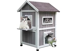 Rockever Outdoor Cat House: Weather Proof Haven for Felines