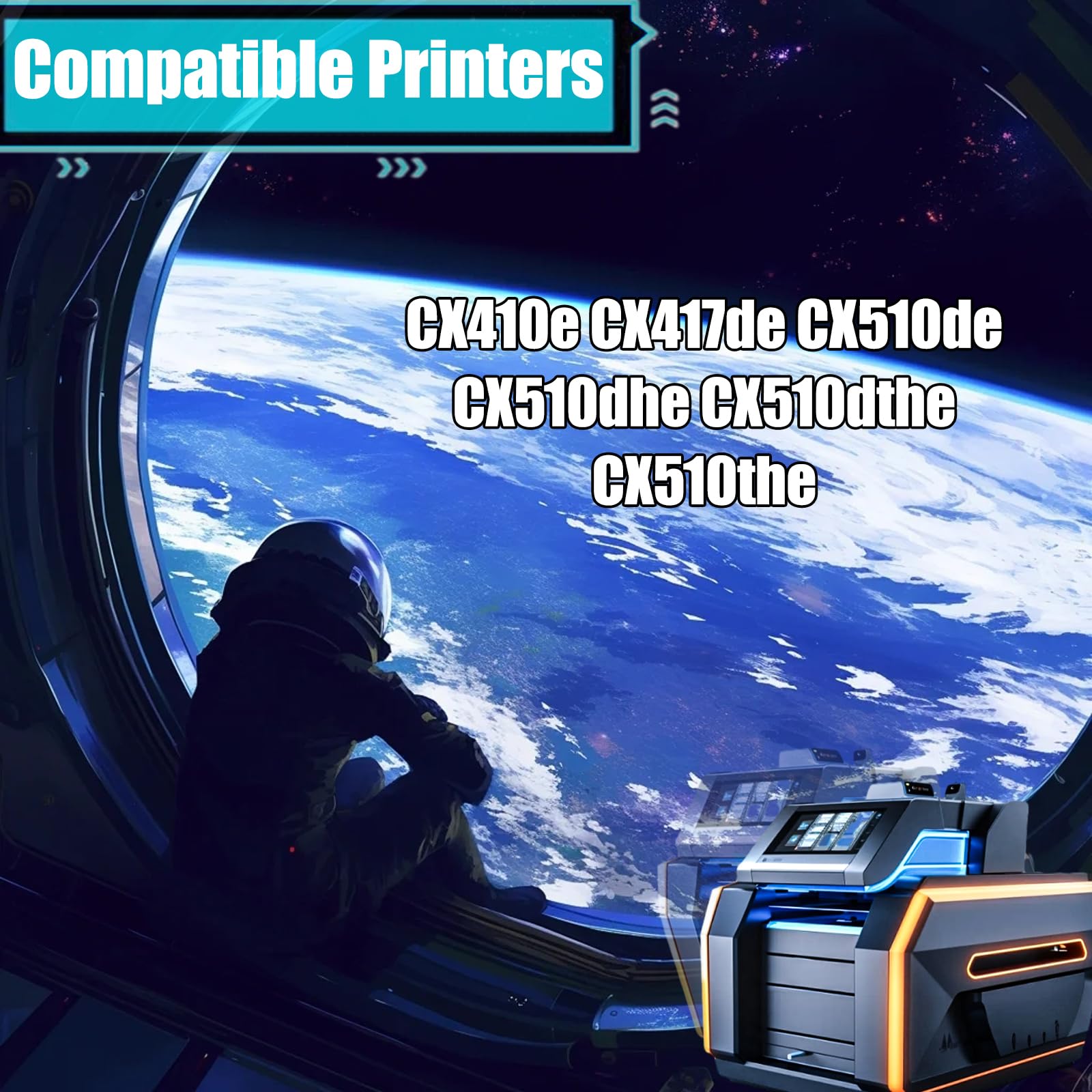 Replacement Parts Imaging Kit 70C0Z50 Compatible with Lexmark CX410e CX417de CX510de CX510dhe CX510dthe CX510the Printers, Contains Chip and Clear Printing (2 Set)