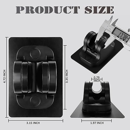 Miniatura 2 de Soporte de ducha adhesivo fuerte para montaje en pared, paquete de 2 soportes de ducha grandes autoadhesivos para cabezal de ducha de mano para baño