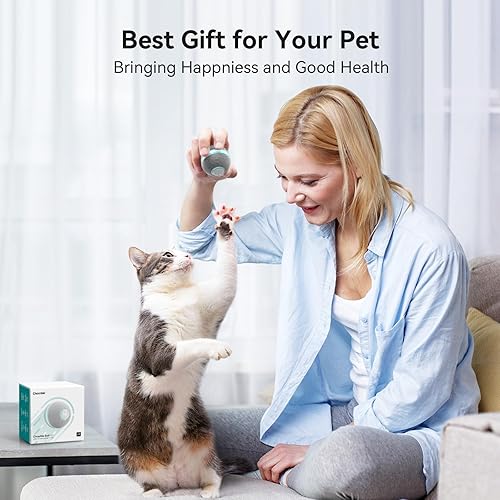 Miniatura 7 de Cheerble Juguete Inteligente Interactivo para Gatos, Pelota que Rebota y Rueda con Movimiento Automático para Gatos de Interior, Pelota Peppy Pet