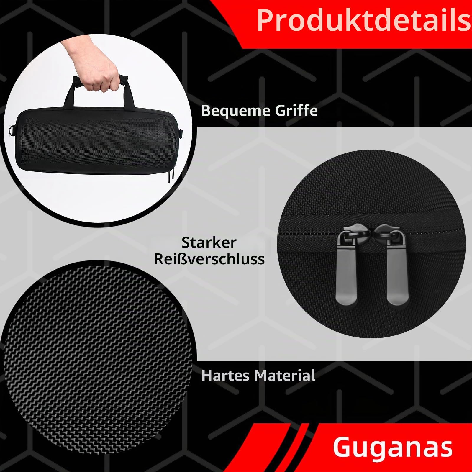 Hard Travel Caryying Case Kompatibel mit JBL Xtreme 4/3 Bluetooth-Lautsprecher, stoßfest, wasserdicht, kratzfest, ideal für Reisen und Aufbewahrung (Schwarz)