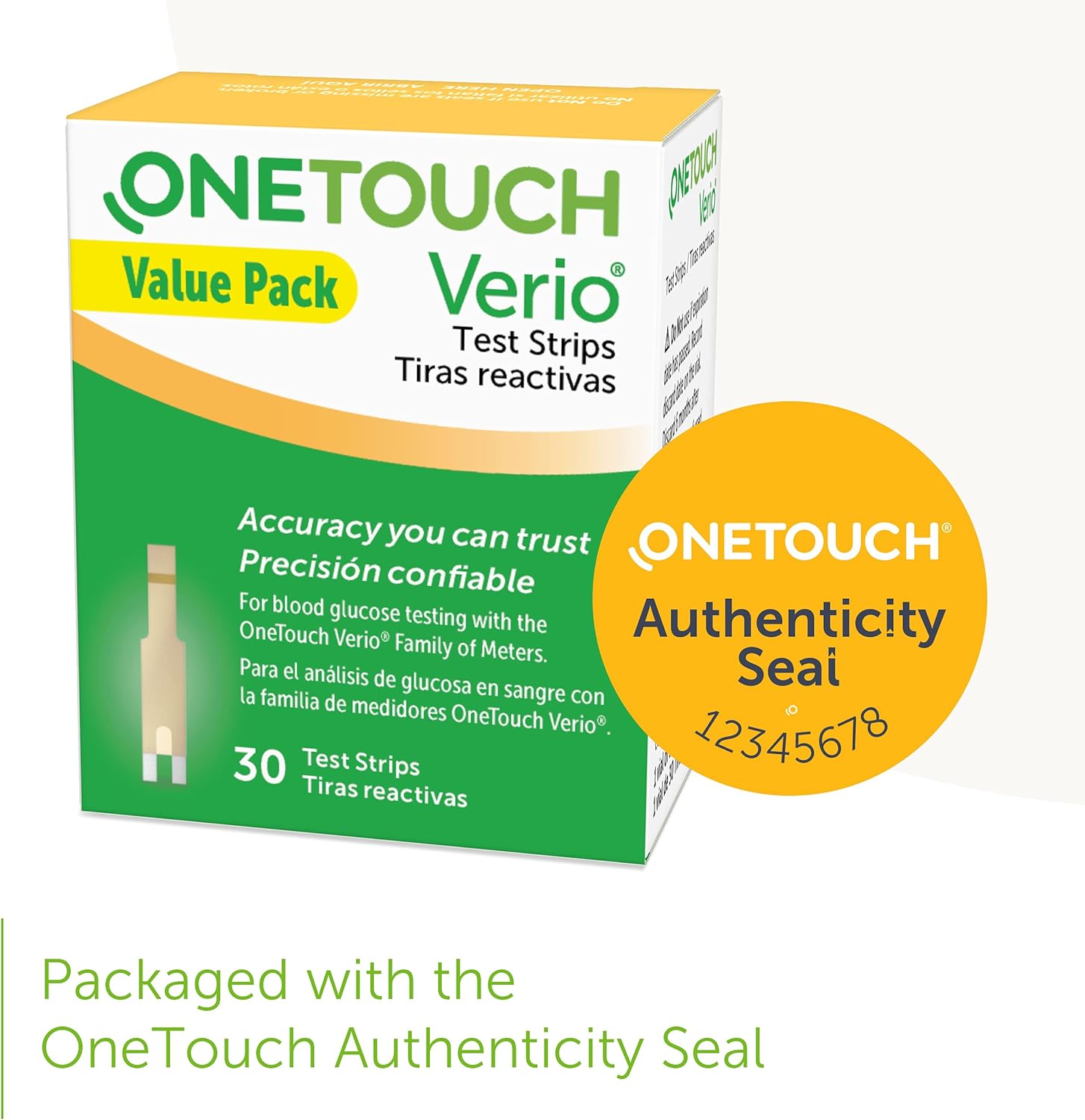 OneTouch Verio Diabetes Test Strips Value Pack - 30 Count (3 Pack) : Health & Household