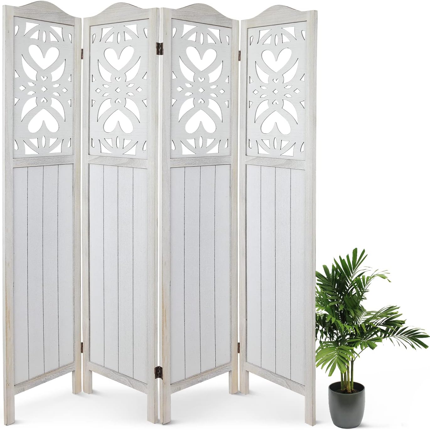 Babion Room Divider 4 Panel, Wooden Room Dividers and