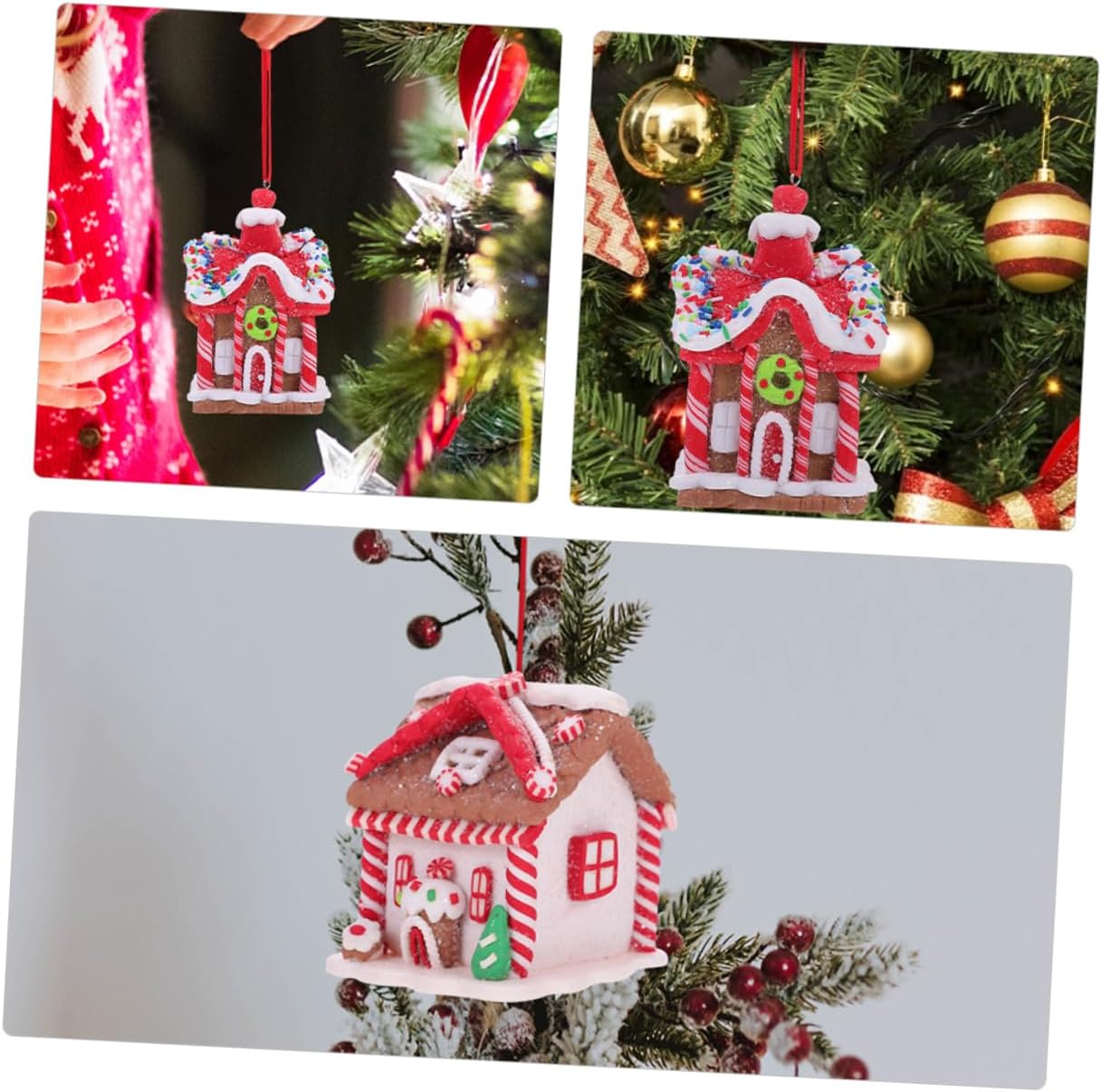 4pcs Ornaments for Christmas Tree Festive Hanging Decorations for Holiday Parties and Family Gatherings Xmas Party Favor