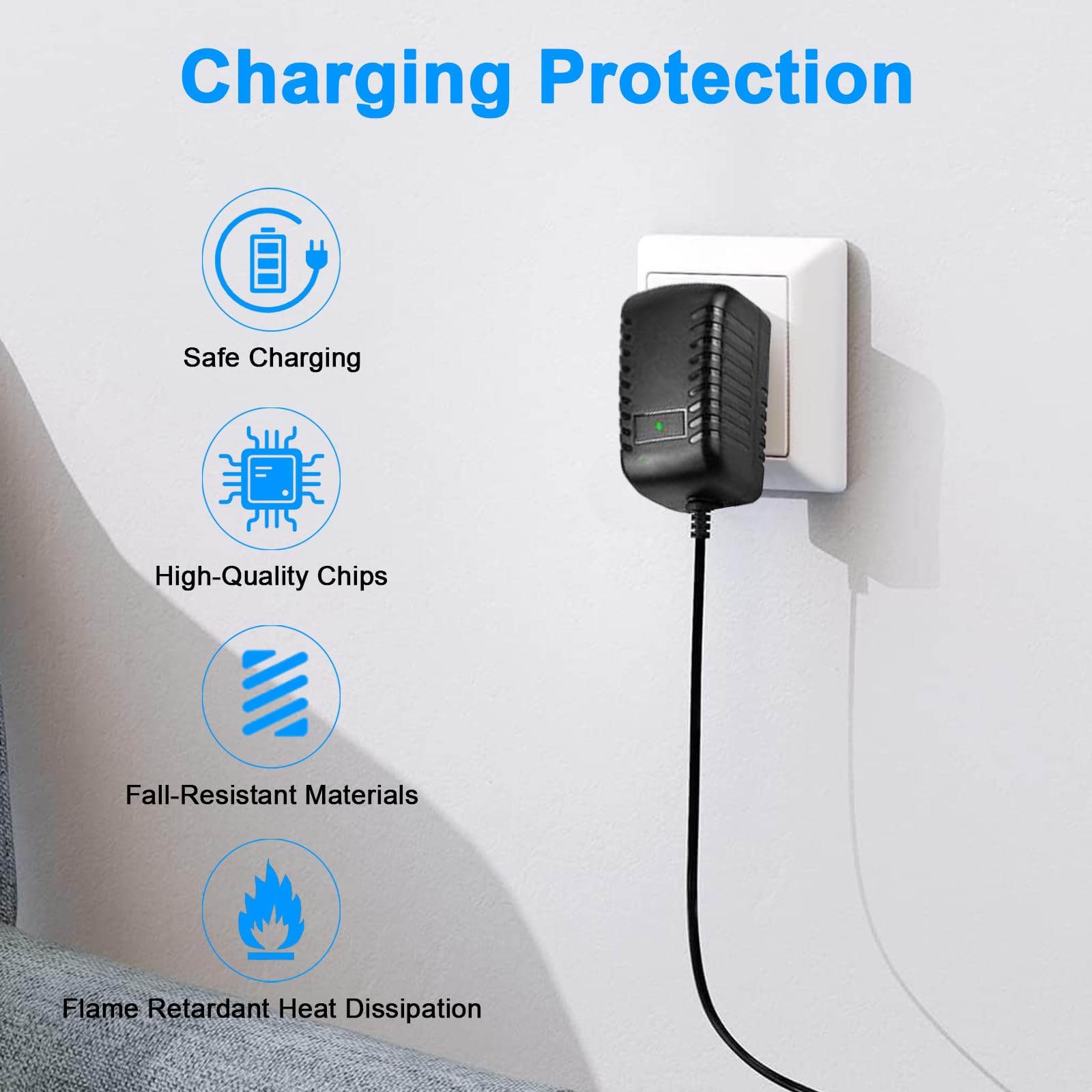 Adattatore Caricabatteria 27V 500mA Per Gtech AirRam E Altri Modelli – Compatibile Con MK2, K9, AR01, ATF29, DM001