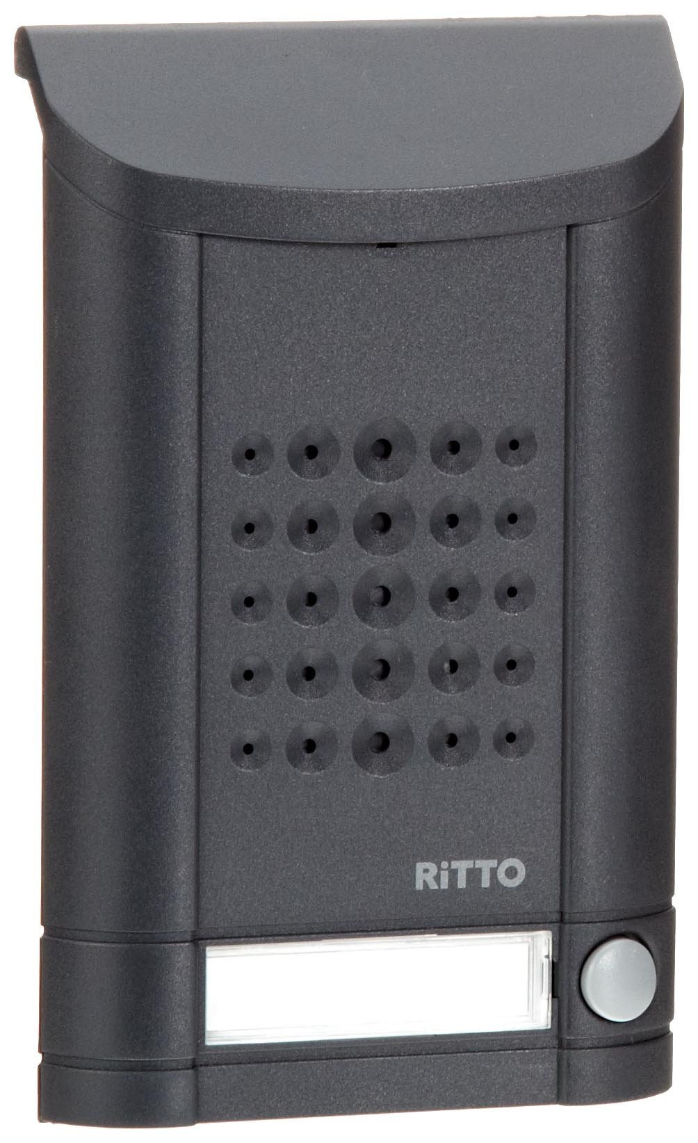 Schneider Electric Ritto Türstation, Minivox, Audio für 1-Familienhaus, Ersatzteil, Gegensprechanlage mit Beleuchtung und Klingeltaste, Außeneinheit, anthrazit, Artikelnummer 1271941
