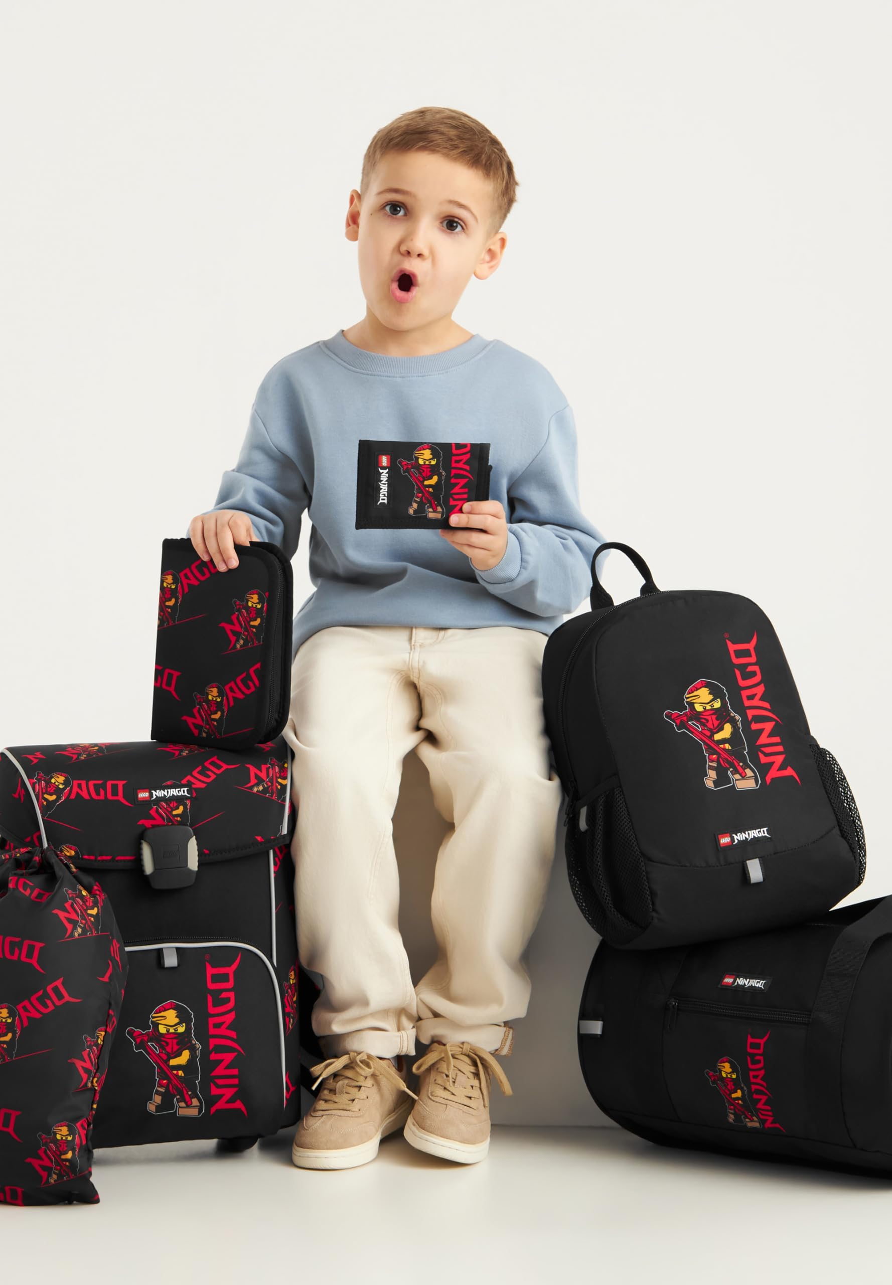 SKANDO BAGS 6-częściowy zestaw teczki szkolnej LEGO® NINJAGO® Kai