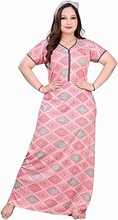 g4girl Printed Hosiery Cotton Maxi Gown | Nursing Maternity Feeding Nighty for Womens/Girls | Flower Print Nighty | Hosiery Nighty (Free Size)-picture-24