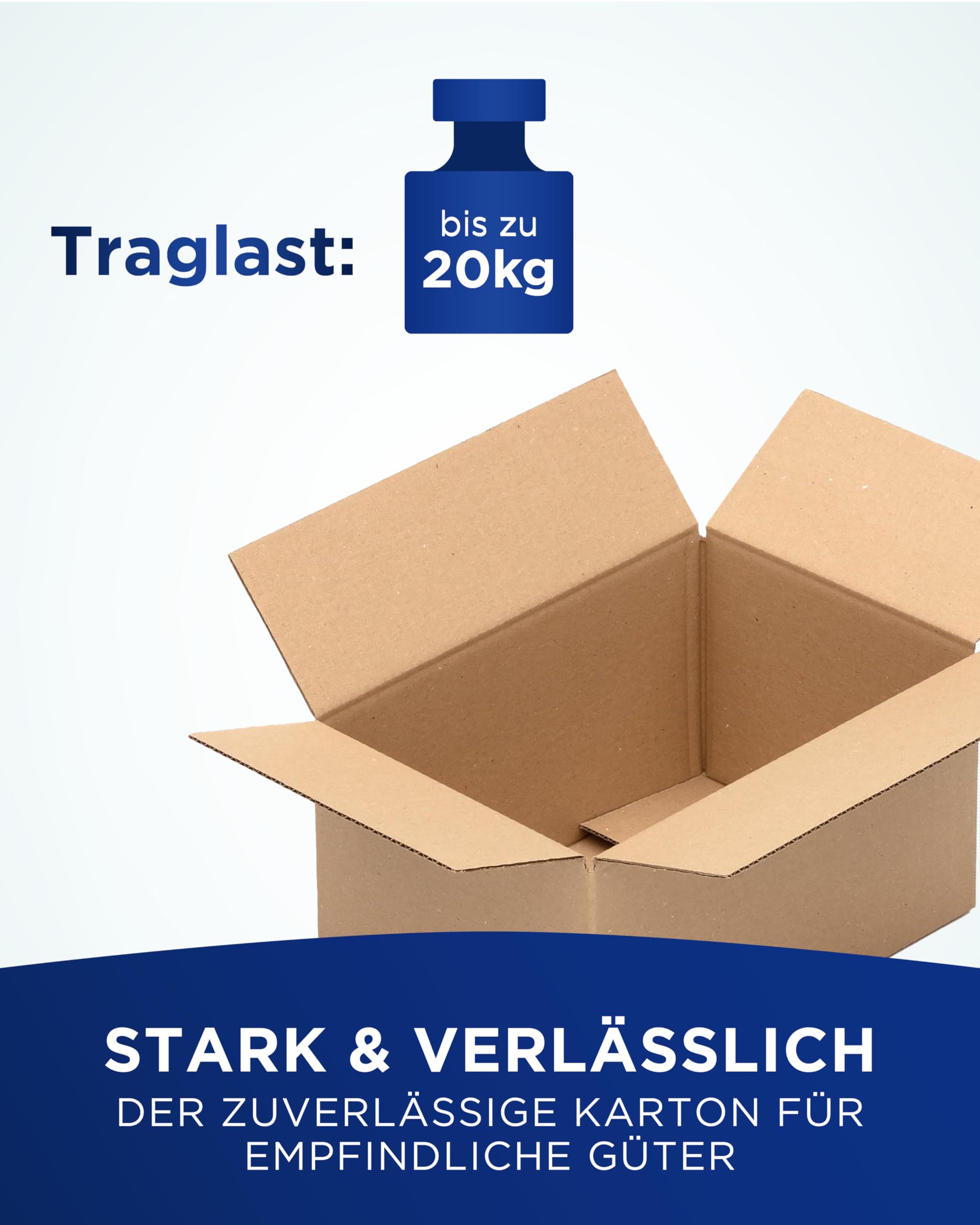 KK Verpackungen Versandkartons 300 x 200 x 150 mm Braun 1-wellig (Außenmaß 306 x 206 x 158 mm) | 200 Stück, Faltkartons Kartons für Versand als DHL Päckchen M DPD Hermes GLS Paketklasse S (KK18)