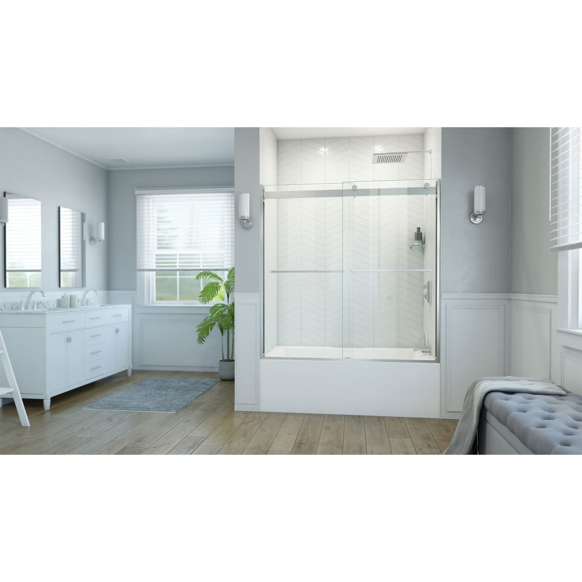DreamLine Essence-H 56-60 inch W x 60 inch H Semi-Frameless