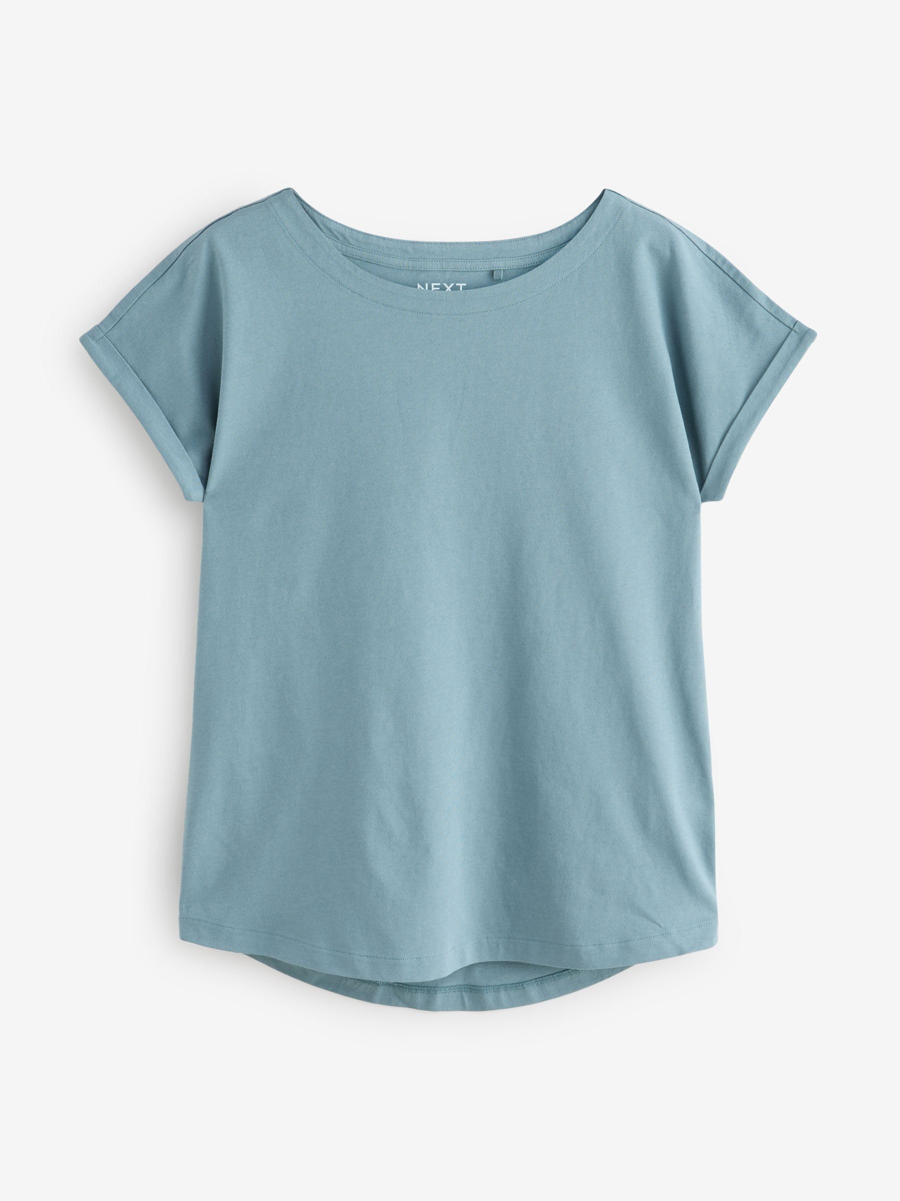NEXT Damen T-Shirts mit überschnittenen Schultern aus 100% Baumwolle, 7er-Pack