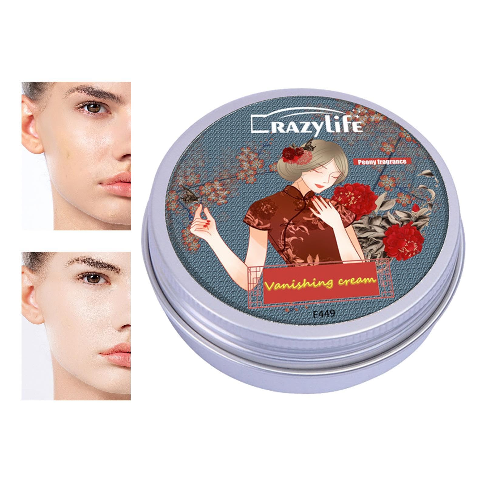 Vanishing Cream for Women,60g Moisturizing Skin Cream - Vanishing Cream, Floral Scent Face Moisturizer, Skin Moisturizing Cream, Skin Care Cream Wolwes