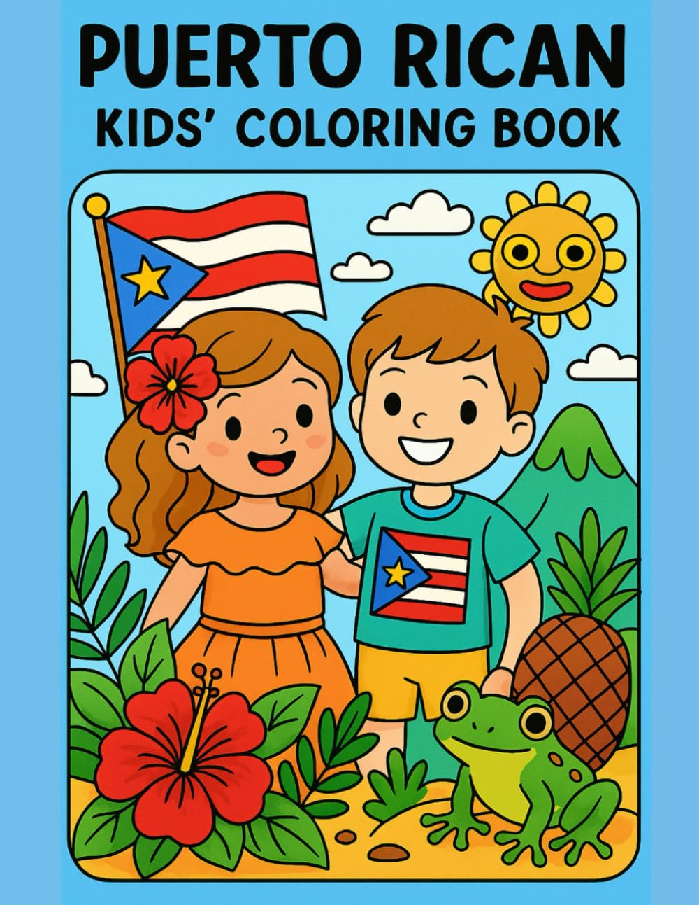 Puerto Rican Kids coloring book