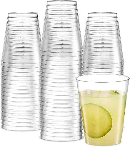 PLASTICPRO Vasos desechables de plástico transparente de 8 onzas para fiestas y bodas paquete de 50