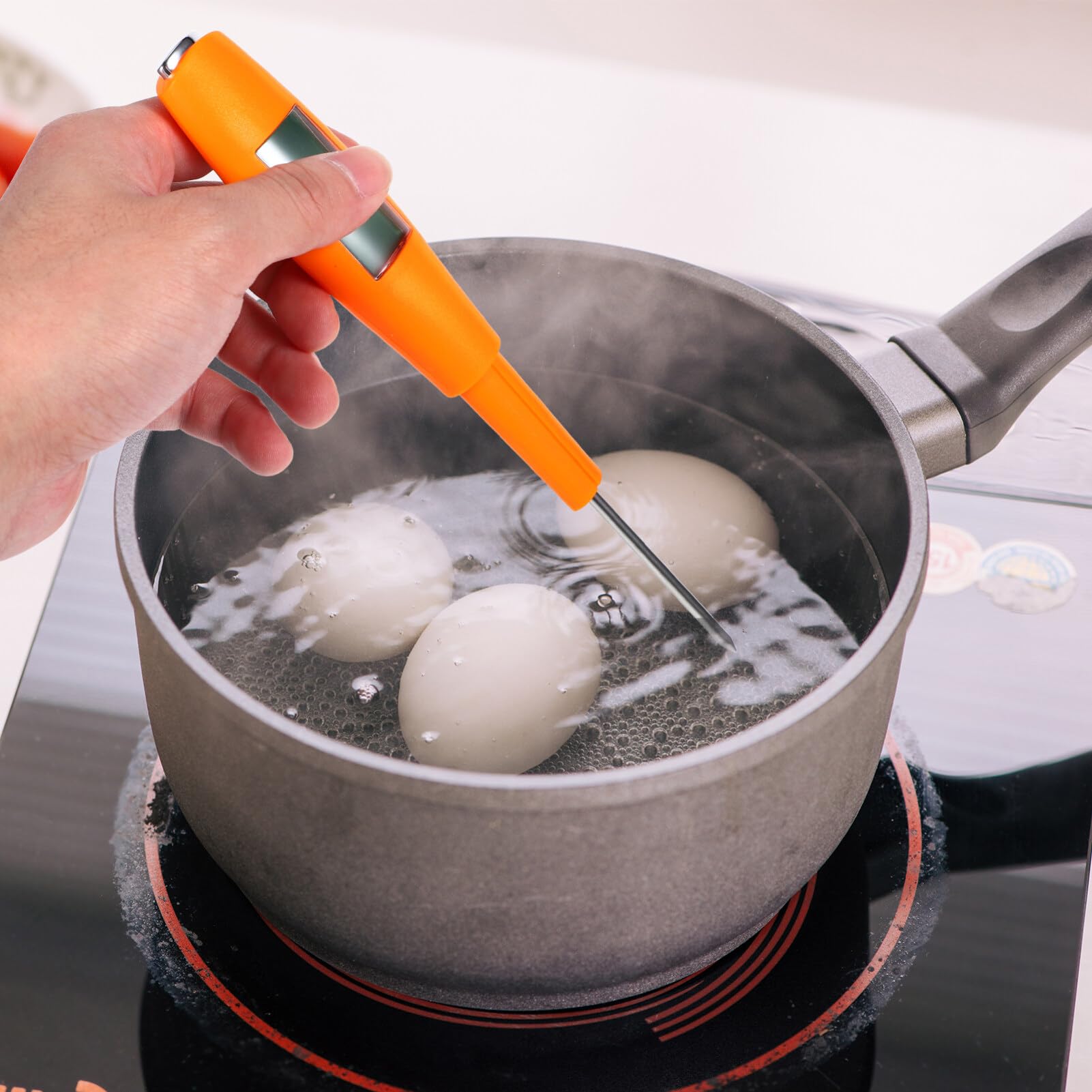 Digital Lcd Espátula Para Dulces Termómetro Lectura Instantánea Carne Termómetro Para Dulces Lector Temperatura Agitador En Espátula Silicona Para Hornear Cocinar