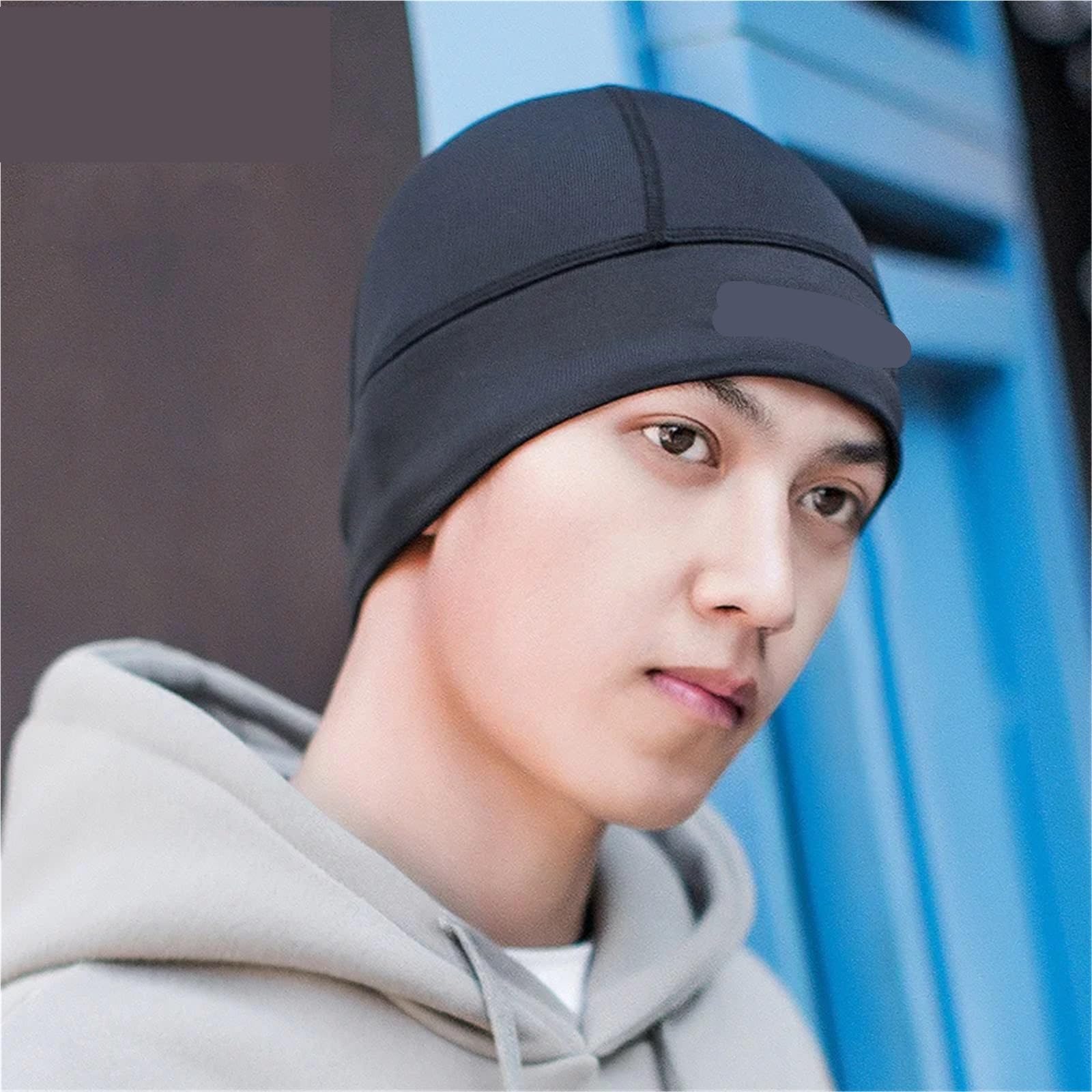Berretto da ciclismo caldo Berretti sportivi Cappello bicicletta uomo invernale neve Sci Cappelli sci Fascia equitazione per Ciclismo(Black-D)