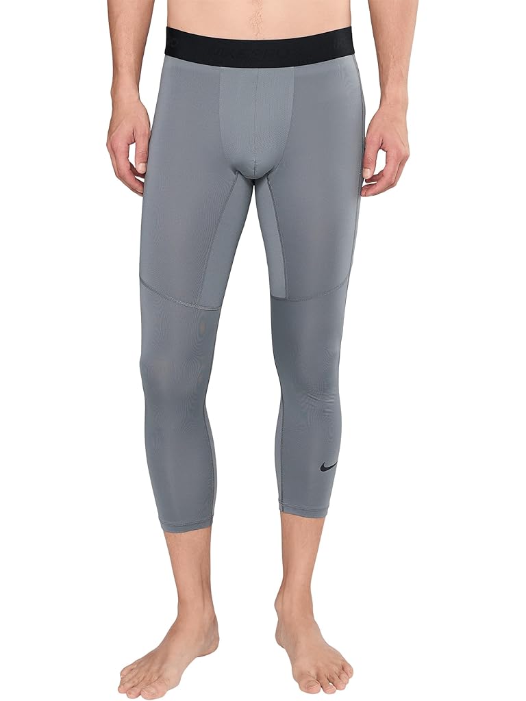 Gray Nike Pro Dri-FIT 3/4-Length Fitness Tights