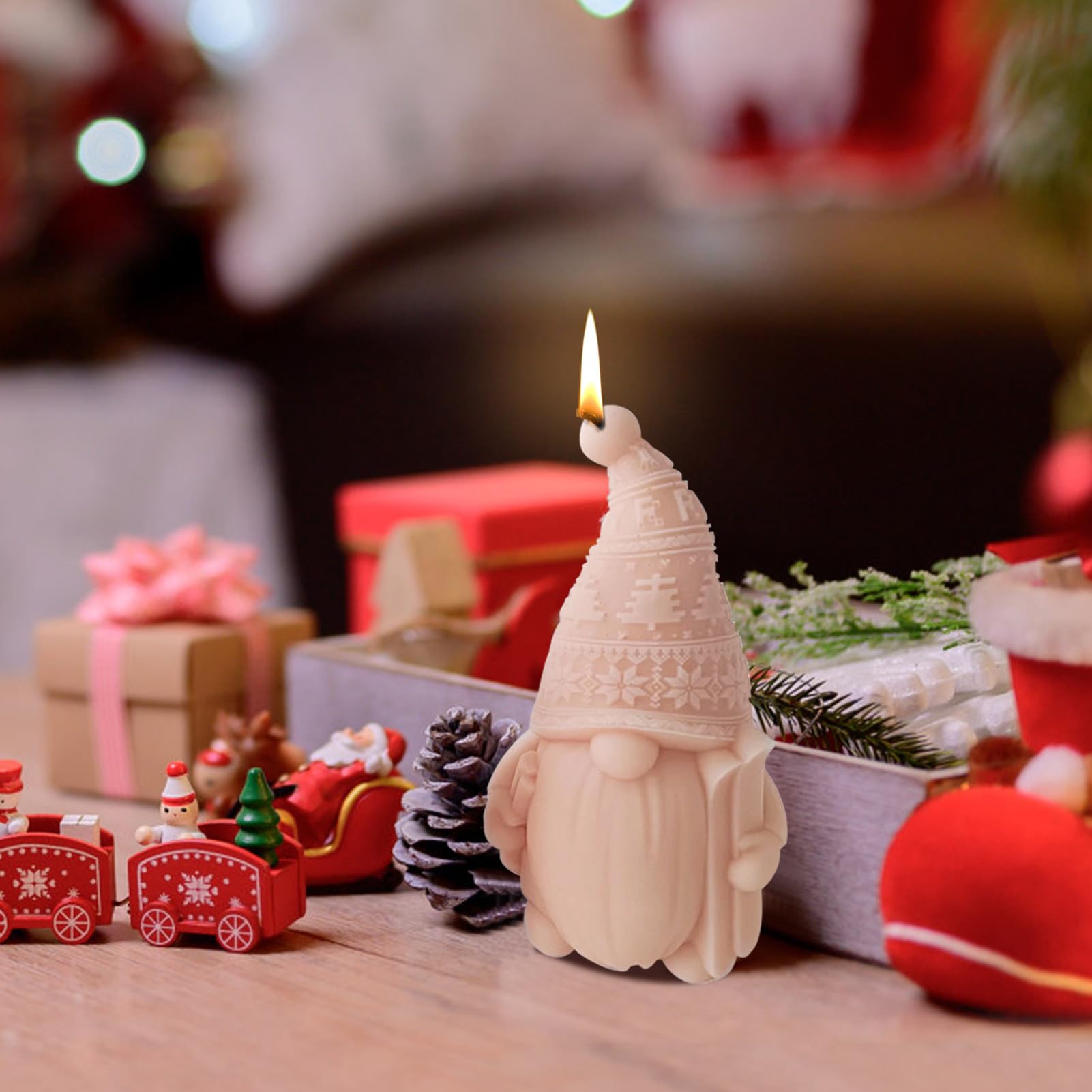 Moule De Noël Pour La Fabrication D'ornements En Plâtre, Décoration De Noël En Résine, Moule En Silicone Pour La Fabrication