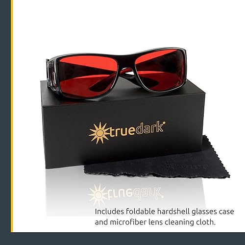 Miniatura 4 de TrueDark Twilights Fitovers - Lentes de bloqueo de luz azul de alta calidad, se adaptan a las gafas graduadas, bloquean el 99% de la luz azul,