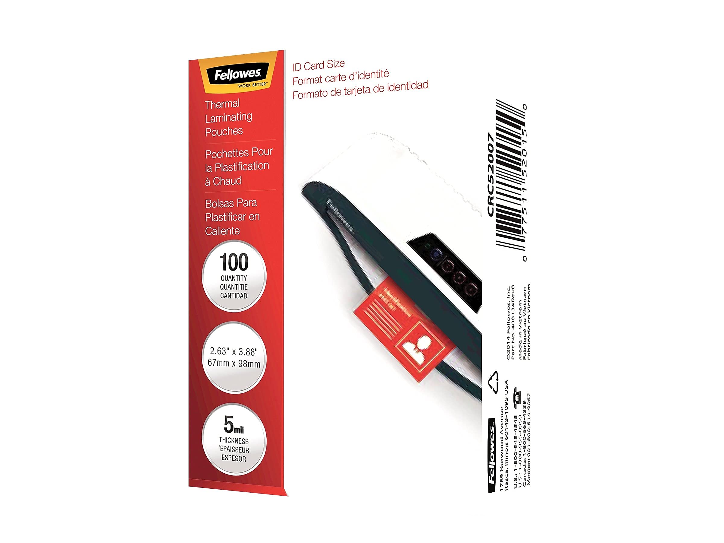 Fellowes 52015 Plastique 100pièce(s) Badge et porte-badge