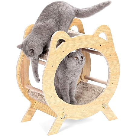 Amazon 猫爪とぎ キャットハウス 猫の爪とぎ 丸型猫耳 組み立て式 高密度段ボール 二層 猫 爪とぎ つめとぎ キャットタワー 猫タワー 耐久 爪磨き 家具傷防止 運動不足改善 ストレス解消 爪とぎ Yeakoo 爪とぎ 通販