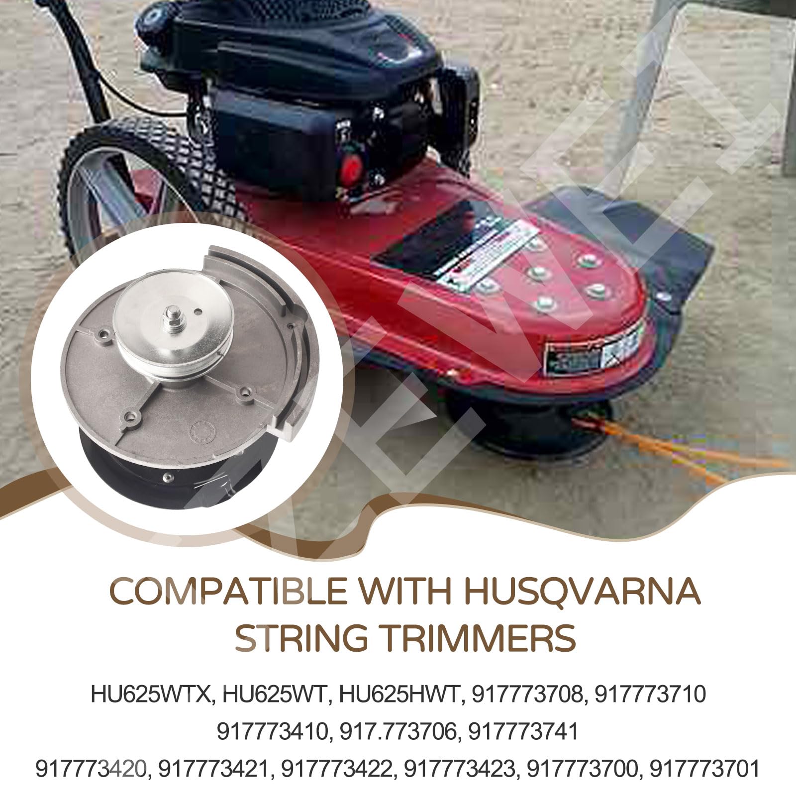 596878501 - Conjunto de husillo de cabezal de recortadora, 532182217, kit de bola y pernos de corte compatible con Husqvarna Poulan Craftsman HU625WT PR22WT 180334 182217 HU625HWT PPWT62522