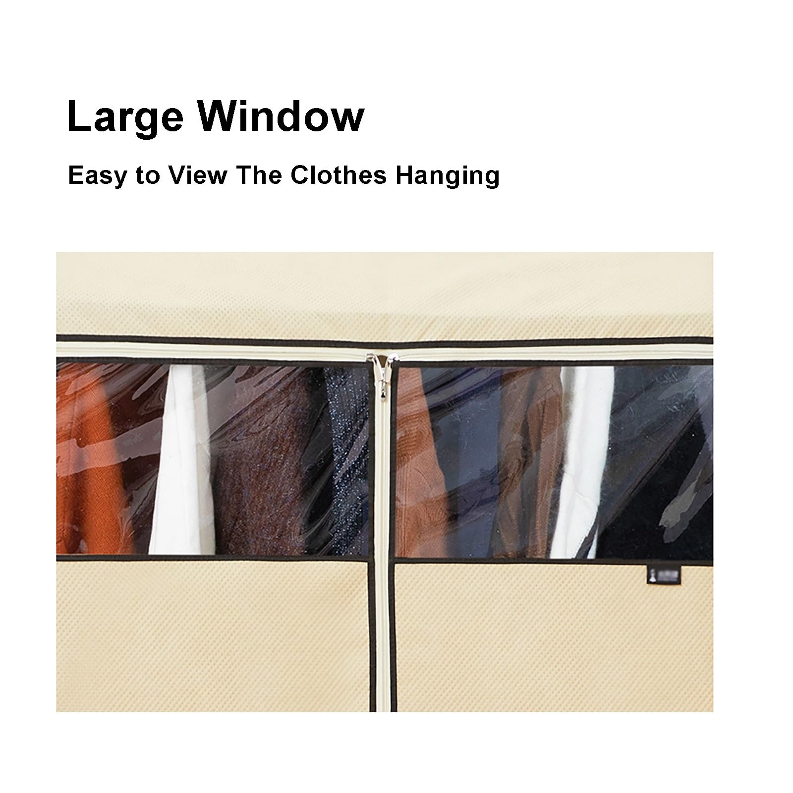 Kleiderhüllen zum Aufhängen von Kleidung, Kleiderschutzhüllen zur Aufbewahrung im Schrank, Vollständig Versiegelte Kleidersack mit Durchsichtigem PVC-Fenster(Gray,96*52*100cm/38*20*39in)