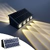 20W Güneş Enerjili Dış Mekan Bahçe Duvar Lambası - Cata Kos Solar LED Aplik - IP65 Su Geçirmez, 3200K Gün Işığı & Amber Dekoratif Aydınlatma Gün Işığı [Enerji Sınıfı A]