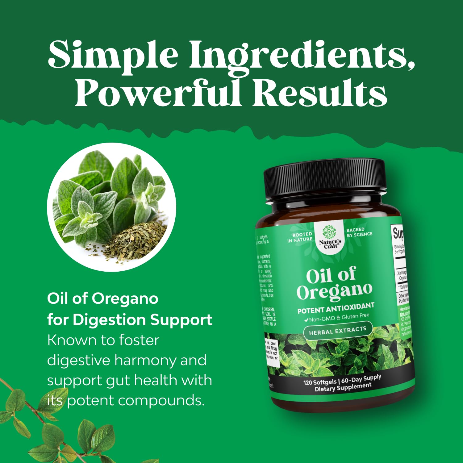 Wild Oil of Oregano Softgels - Digestive Health & Immune Support - 120 Ct — Amazon image 3