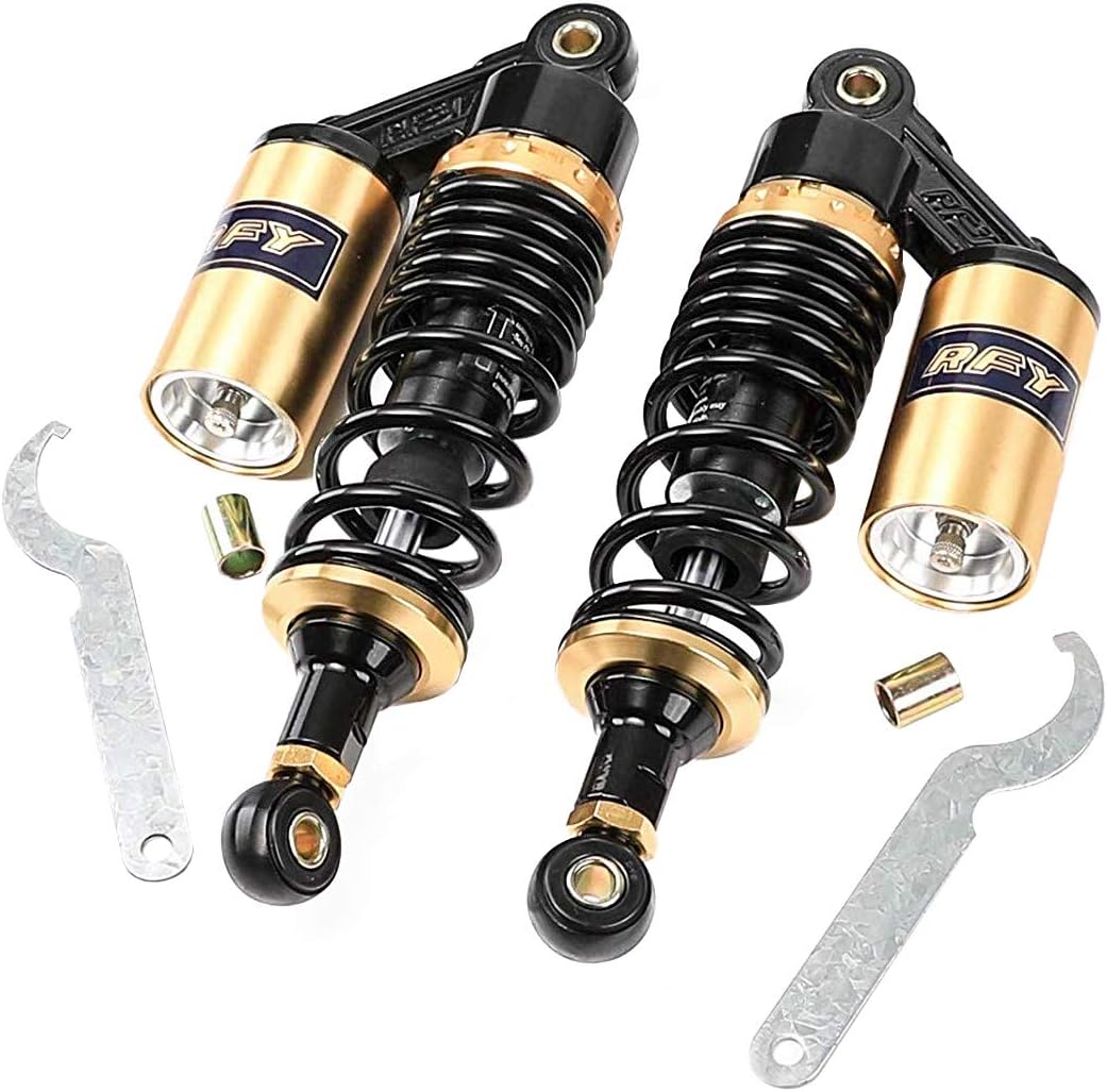 Pair 11" 280mm Motorcycle Air Rear Shock Absorbers Suspension Adjustable for Pit Dirt Bike Quad ATV