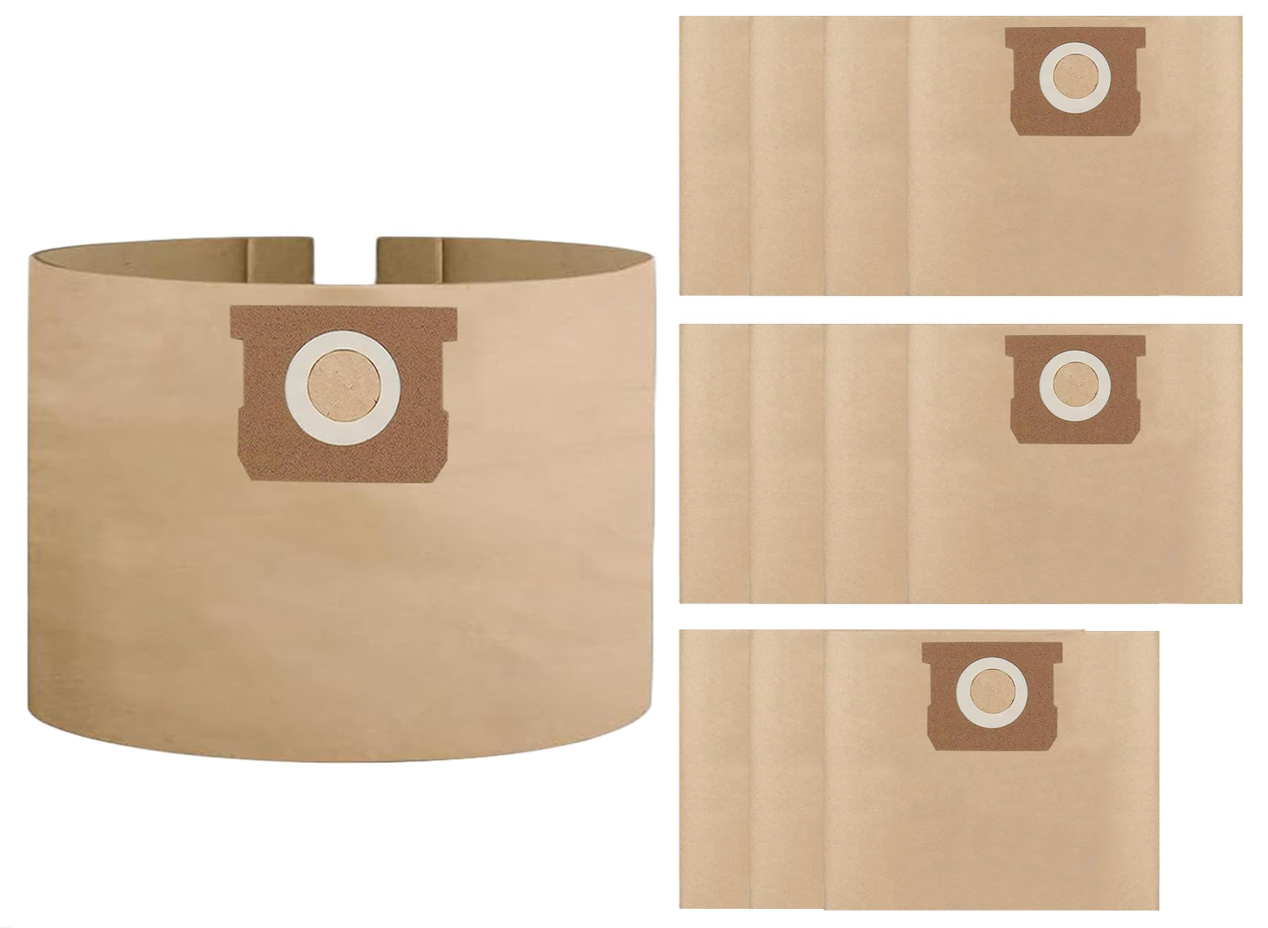 12 Pack 25-1238 Shop Vac Bags for Stanley & Porter-Cable 4 Gallon