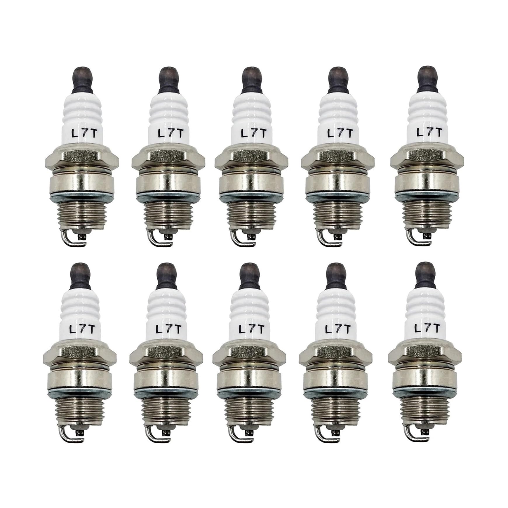 Bujía Apta for Herramientas de jardín con Motor de 2 Tiempos L7T(10pcs)