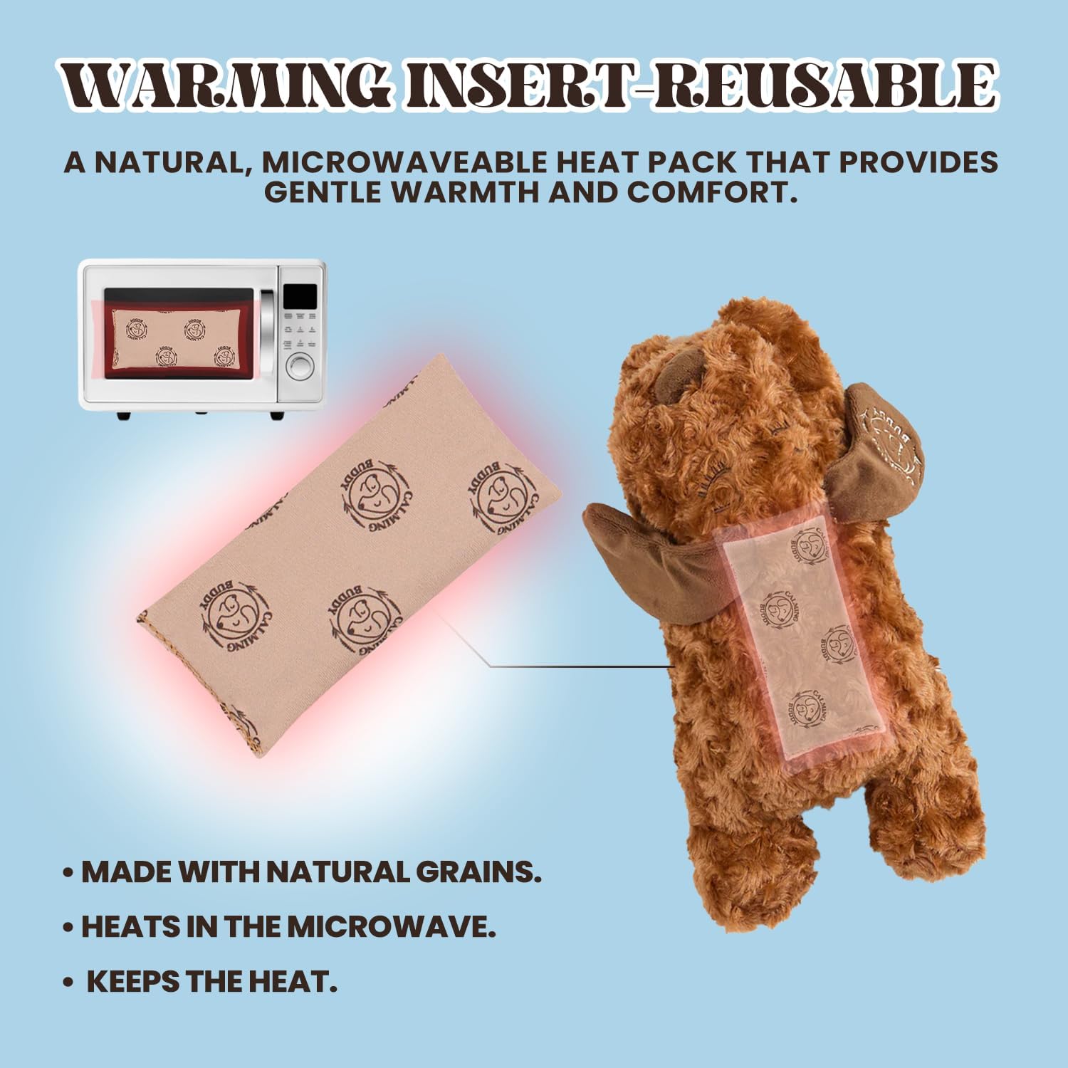 Little Buddy - Puppy Hearbeat Toy for Small Puppy, Anxiety Relief with Reusable Heat Pack and Lavender, Sleep Aid for Dogs, Plush Comfort Toy for Medium and Small breads
