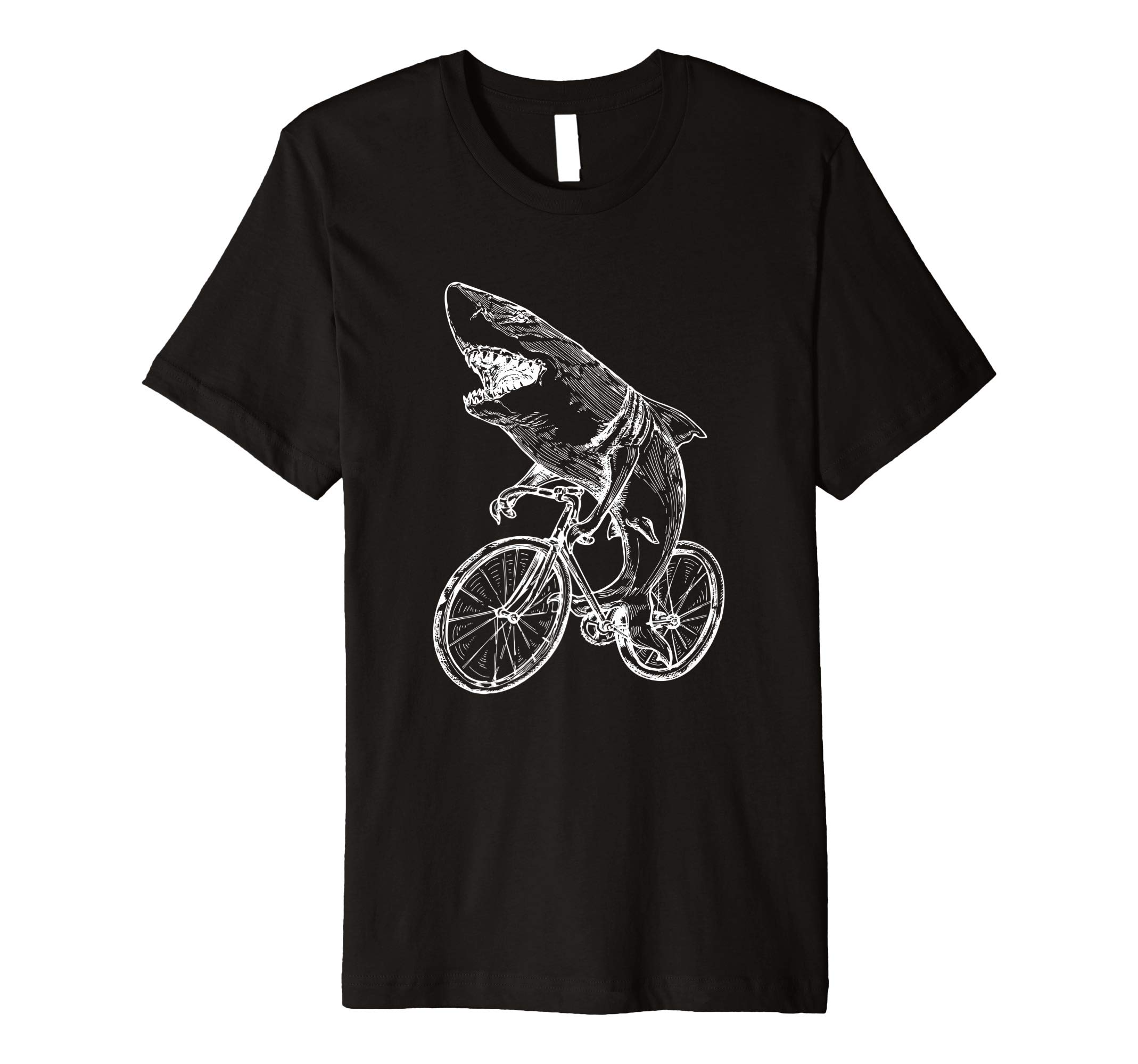 Shark Cycling Bicycle Cyclist Biker Biking Beach Bike Premium T-Shirt