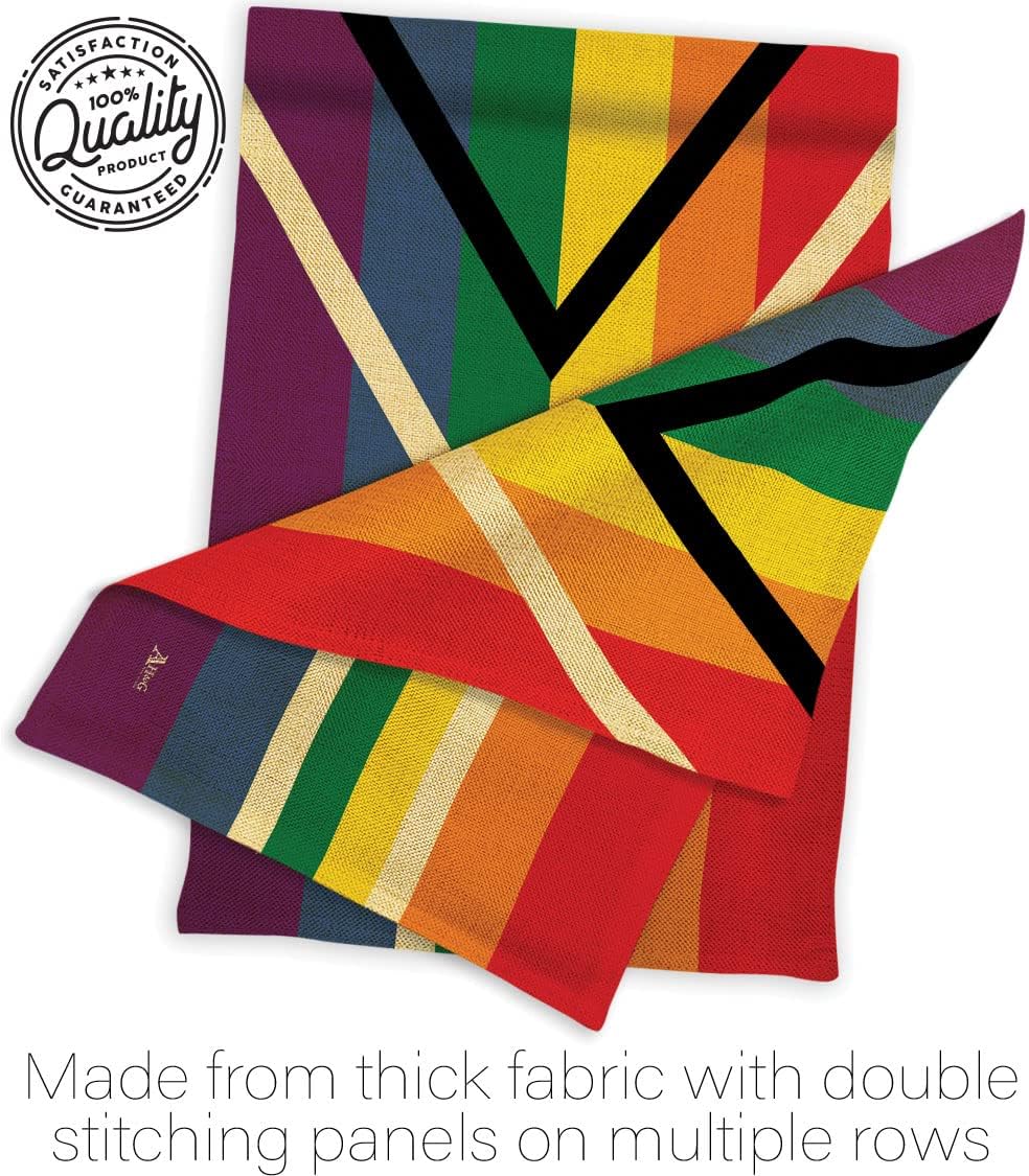 Gay Flag of South Africa Garden - Set Wall Hanger Support Pride Rainbow Love LGBT Bisexual Pansexual Transgender - House Decoration Banner Small Yard Gift Double-Sided Made in USA 13 X 18.5